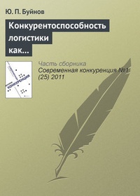 Обложка книги Конкурентоспособность логистики как индикатор развития экономики