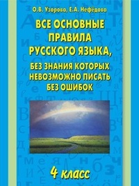 Обложка для книги Все основные правила русского языка, без знания которых невозможно писать без ошибок. 4 класс