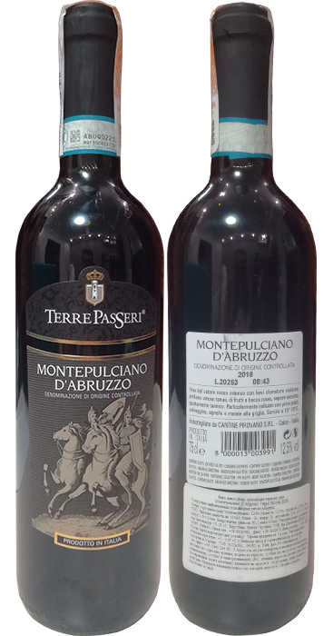 Вино Terre Passeri Montepulciano d’Abruzzo