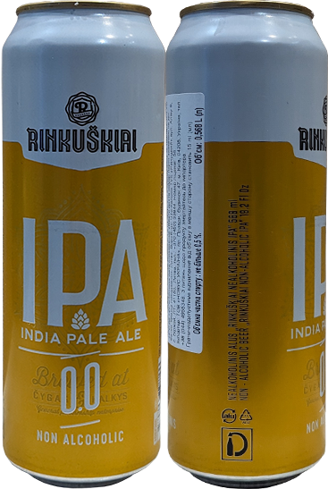 Пиво Rinkuskiai Nealkoholinis IPA в банке 0,568 литра