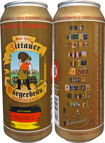 Пиво Zittauer Burgerbrau Hefeweizen Dunkel
