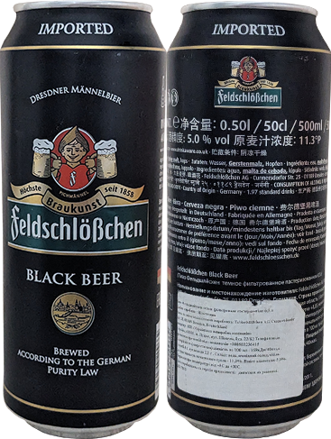 Пиво Feldschlosschen Black Beer
