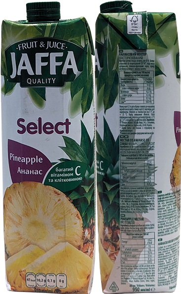 Сок Jaffa Pineapple в тетрапаке 0,950 литра