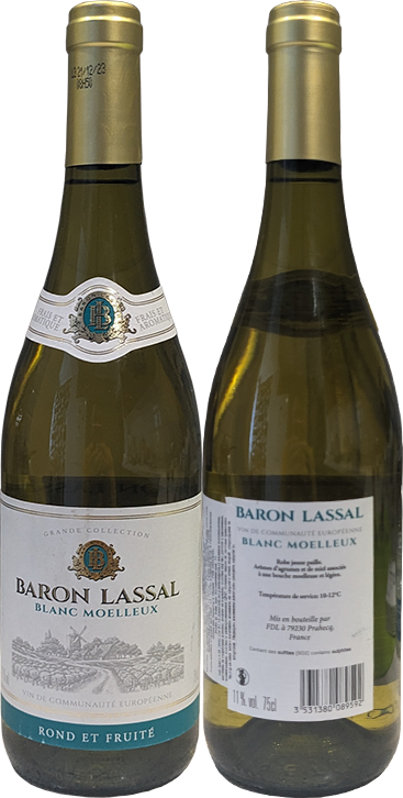 Вино Baron Lassal Blanc Moelleux