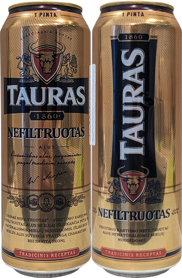 Пиво Tauras Nefiltruotas